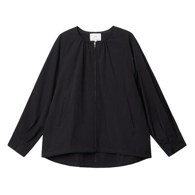 宽松版混纺圆领夹克外套商场同款