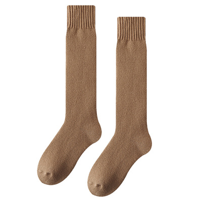 雅鹿加绒加厚冬季小腿袜女士