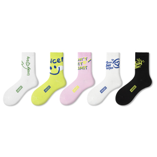 【心愿服饰节】袜咔袜咔袜子女秋季多巴胺穿搭中筒男女同款潮袜