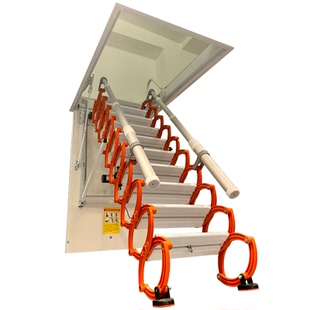 电动全自动阁楼伸缩楼梯复式双遥控家用静音加厚拉伸折叠升降梯