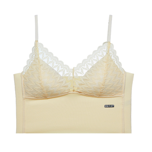 彗星天使法式蕾丝性感美背心夏季薄款无痕吊带打底带胸垫内衣文胸