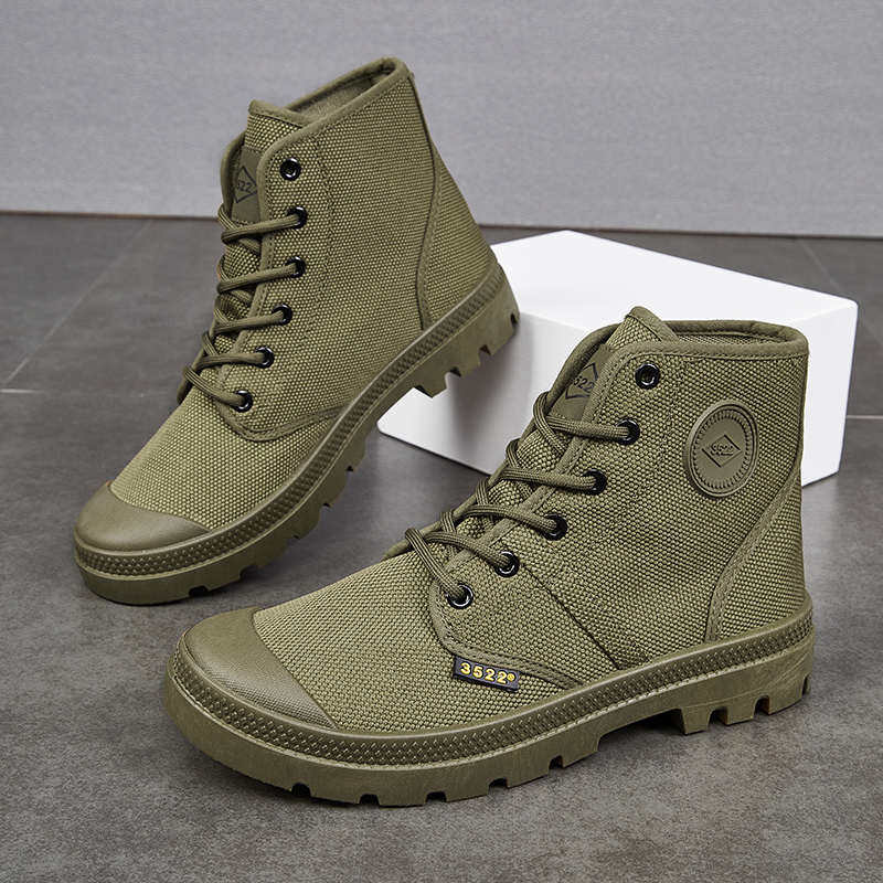 3522劳保鞋男高帮软底轻便透气防臭户外徒步单靴保暖加绒加厚棉鞋