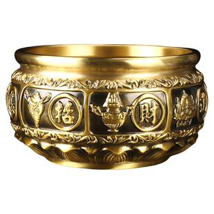 香炉家用供奉上香室内佛前香火供炉财神观音插香烧香炉全黄铜香炉