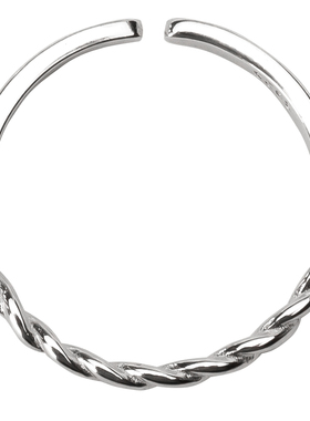 开口冷淡组合扭圈可调节925纯银