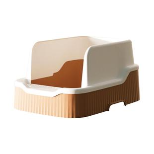 猫砂盆超大号加高全半封闭式防外溅开放式厕所特大号猫沙盆子屎盆