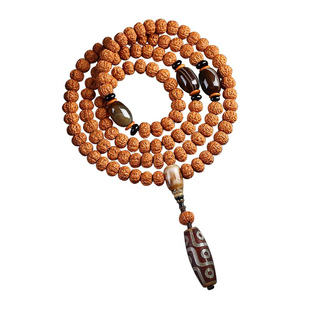 爆肉树王小金刚菩提手串108双龙高品佛珠文玩脖挂菩提子盘玩手链