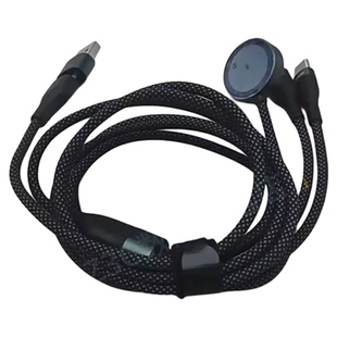 HOT编织iWatch手表磁吸USB无线充电器PD100W四合一手机快充数据线