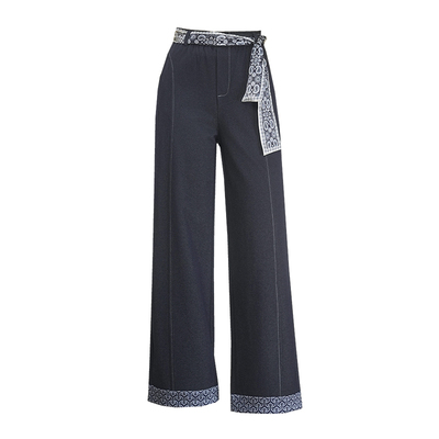 显瘦直筒裤休闲阔腿牛仔长裤