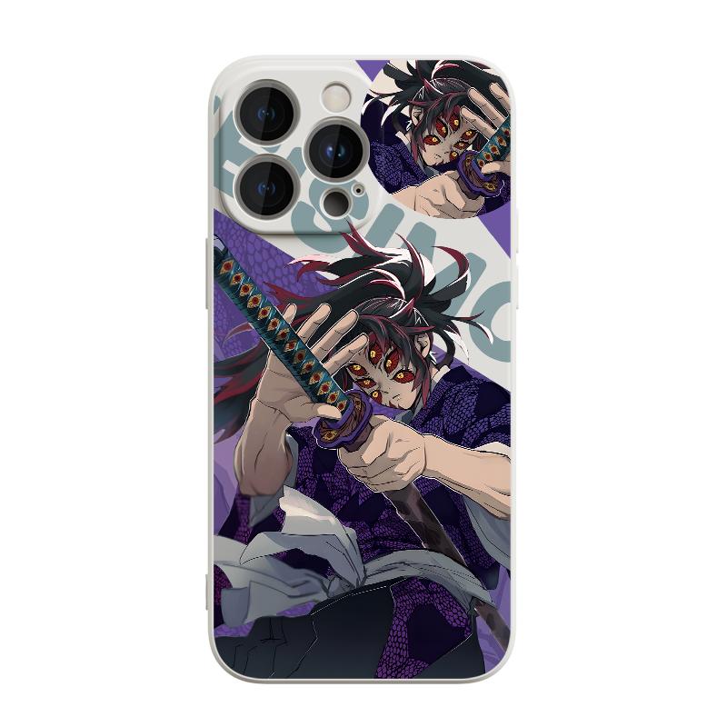鬼灭之刃苹果12pro手机壳iphone13promax适用14黑死牟xr动漫8plus硅胶新款xsmax女x男7p时透无一郎mini童磨15