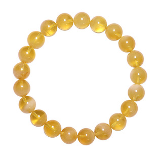 珂拉咪 天然鸡油黄蜜蜡手链男女款 琥珀手串饰品礼物 精品系列