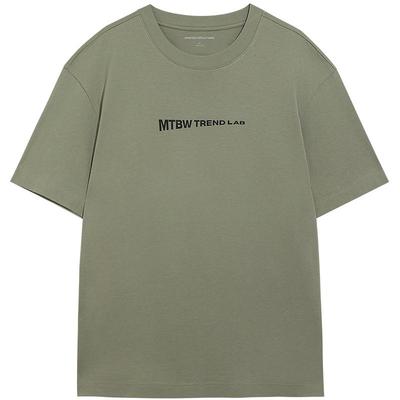 美特斯邦威T恤男2025夏新款潮流舒适休闲前胸字母印花短袖上衣