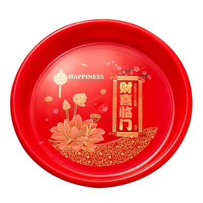 婚礼糖果盘财喜老爷红色