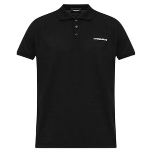 【低至5折】DSQUARED2/D2次方 男士字母徽印花棉质短袖Polo衫