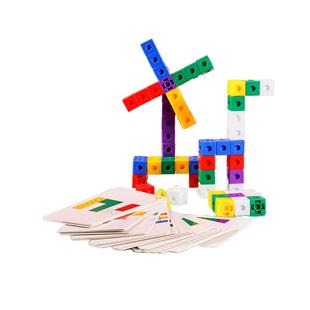 魔法方块拼装数学空间思维积木幼儿园教具找规律数感拼插益智玩具