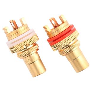 声弦HIFI莲花插座RCA母座 紫铜镀铑镀金AV功放音响音频接线端子