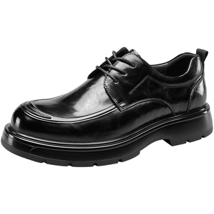 意尔康皮鞋男2026春季新款头层牛皮商务休闲鞋时尚复古结婚德比鞋