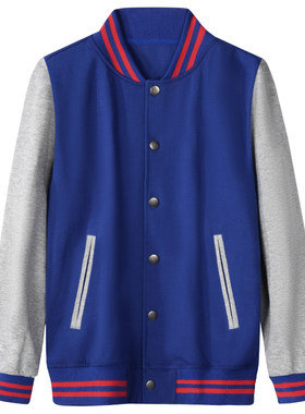学院风中小学生班服宝蓝色棒球服