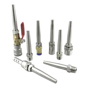 长尖头直线喷嘴不锈钢子弹头冲洗喷头万向高压吹清洗水枪远射洗车