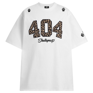 404MOB超火豹纹马毛刺绣美式复古2026夏款短袖T恤男女凉感防晒潮T