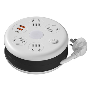 牛家用可伸缩收纳插座带线插排多功能USB插线板多孔插板拖接线板