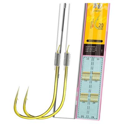金袖有刺无刺子线双钩野钓鲫鱼钩
