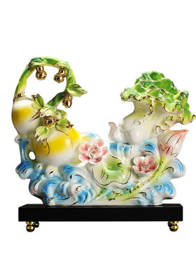 轻奢葫芦白菜装饰摆件开业礼品