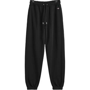 GANT甘特春季新款女士长裤裤子纯色百搭休闲学院风束脚卫裤运动裤