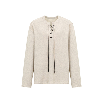 【吴昕同款】Funnel IN美式复古街头风绑带长袖女宽松休闲打底衫