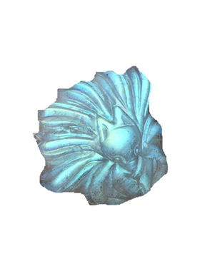 拉长石灰月光天然九尾狐吊坠裸石