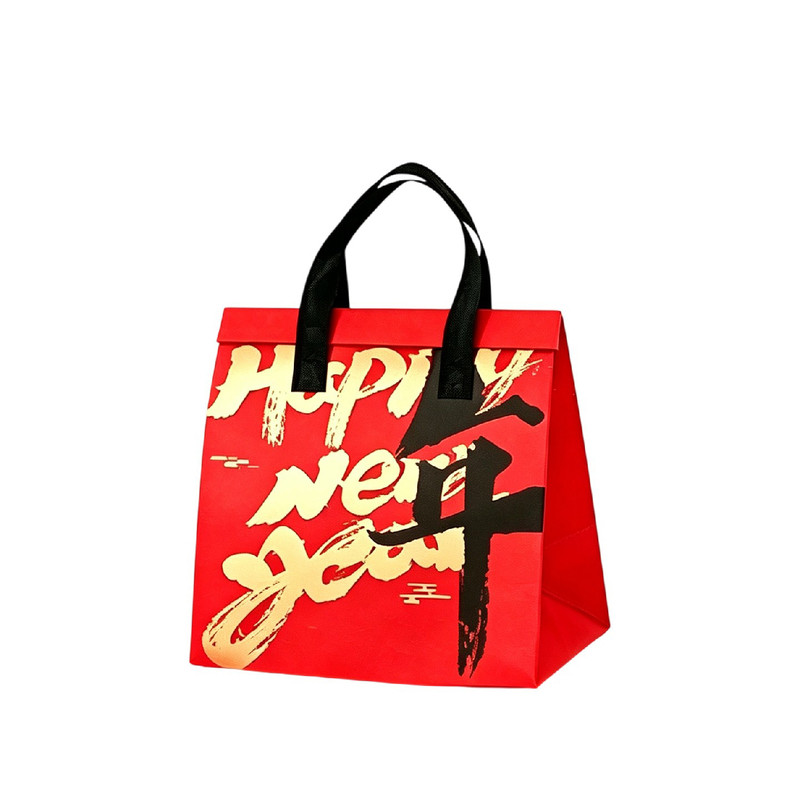 无纺布铝箔保温袋现货新年年货礼包袋海鲜冻品年夜饭手提礼品袋