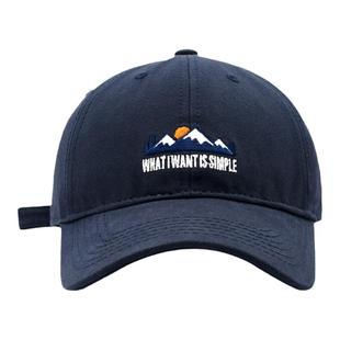 大圆脸适合的帽子男款夏季字母韩版棒球帽百搭防晒户外鸭舌帽遮阳