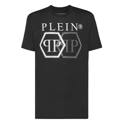 六角图案圆领T恤PhilippPlein
