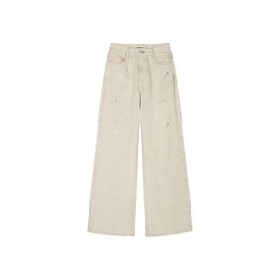 UOOYAA/乌丫2026春季新款「奇幻都市」油画蝴蝶结牛仔裤