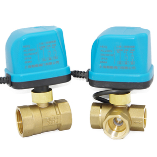 适配埃美柯微型浮球电动二通球阀空调电动二通阀阀4分6分DN15DN20