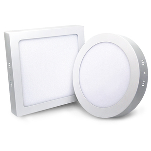 可圣照明led明装筒灯圆形超薄方形厨房阳台小吸顶灯天花灯12w 24w