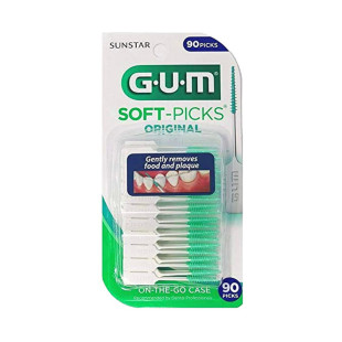 现货 美国Sunstar GUM 清洁软牙签牙线棒牙缝刷多重功效100支装