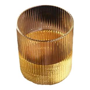 竖条纹玻璃杯子女生高颜值水杯玻璃耐高温透明咖啡杯子男生奶茶杯