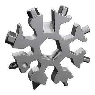 多功能雪花扳手钥匙扣便携式内六角高碳钢八角迷你扳手工具通用