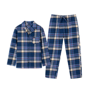 Jockey男士睡衣秋款纯棉大码舒适上衣青少年衬衫家居服套装