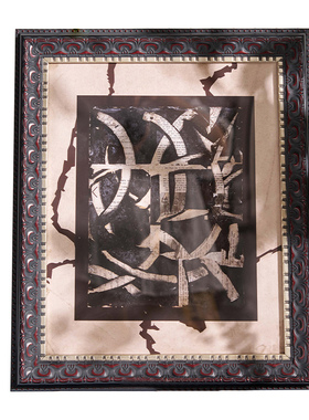 现代轻奢柜体软装玻璃花器装饰画