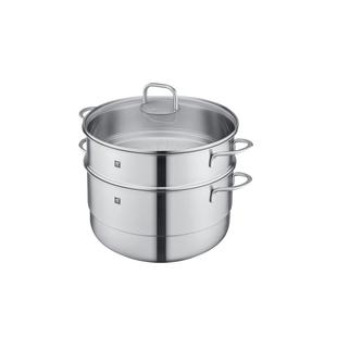 德国双立人汤锅蒸笼家用汤蒸两用锅0涂层不锈钢锅具炖锅蒸锅套装