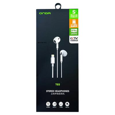 昂达T03有线耳机苹果口即插即用A
