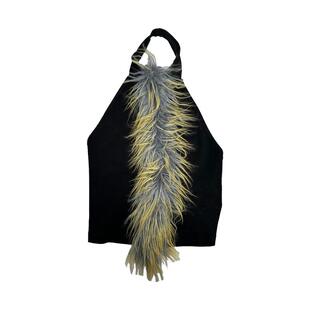 ''Farfalla Zoe''滩羊毛露背挂脖吊带 辣妹性感弹力可调节背心