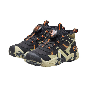 卡特兔棉鞋2024新款冬季儿童黑色户外鞋男童保暖运动鞋女童防水鞋