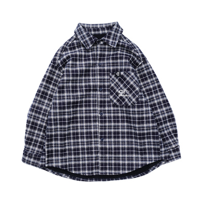 男童衬衫加绒2025冬装新款