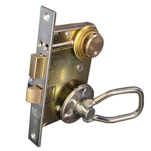 申翔牌9471A2单开插芯门锁方柱舌老式丰收申士铁门防盗门锁铜锁芯