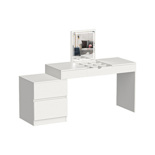 暗格化妆桌梳妆台折叠储物柜现代卧室简约伸缩柜私密转角抽屉斗柜