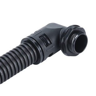 塑料波纹管弯头 浪管90度快速直插式 pa尼龙软管直角接头PA66