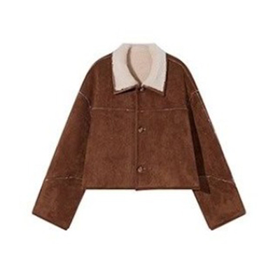 皮毛一体可两面穿羊羔毛加厚外套