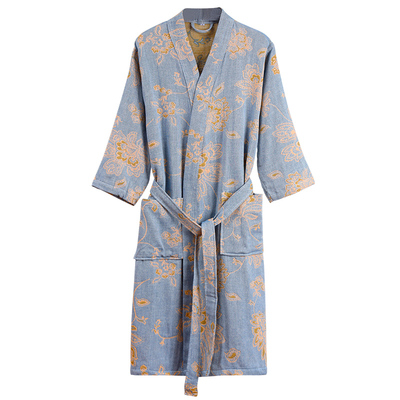 英夫仕纯棉浴袍可穿浴巾成人睡袍